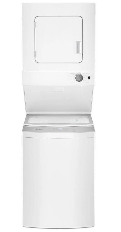 New Dent and Scratch. Whirlpool Electric Stacked Laundry Center with 1.6-cu ft Washer and 3.4-cu ft Dryer. Model: WET4024HW