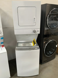 New Dent and Scratch. Whirlpool Electric Stacked Laundry Center with 1.6-cu ft Washer and 3.4-cu ft Dryer. Model: WET4024HW
