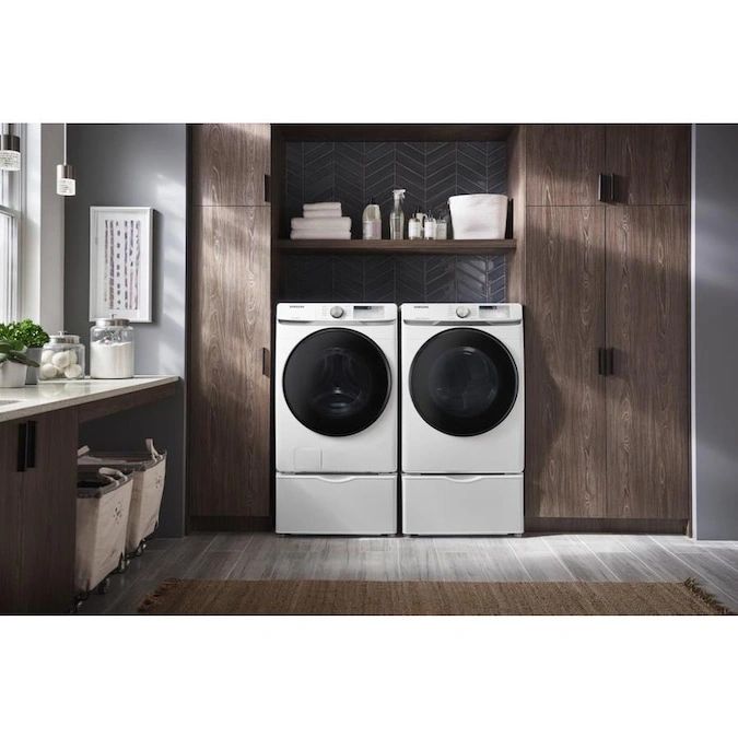 New in Bow 4.5-cu ft High Efficiency Stackable Steam Cycle Front-Load Washer (White) ENERGY STAR Model WF45R6100AW