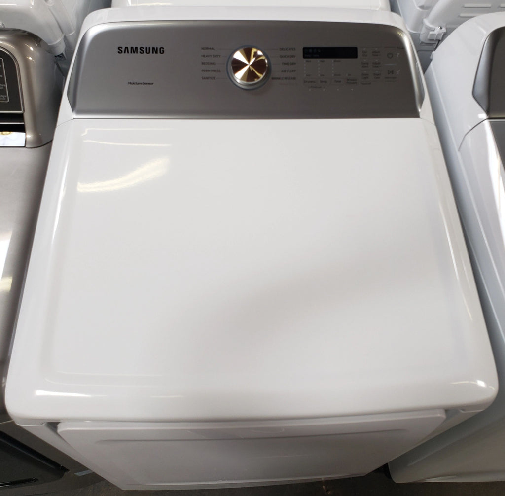 NEW Dent & Scratch. 7.4 cu. ft. White Electric Dryer with Sensor Dry. Model: DVE50R5200W