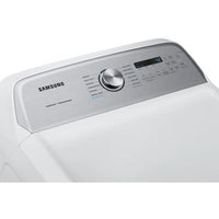 New in Box Samsung 7.4 cu. ft. White Gas Dryer with Steam Sanitize+. Model: DVG50R5400W