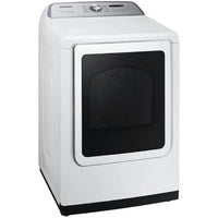 New in Box Samsung 7.4 cu. ft. White Gas Dryer with Steam Sanitize+. Model: DVG50R5400W