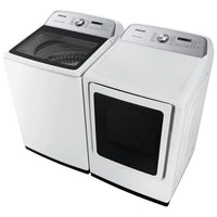 New in Box Samsung 7.4 cu. ft. White Gas Dryer with Steam Sanitize+. Model: DVG50R5400W