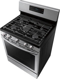 New in Box Samsung 30 in. 5.8 cu. ft. Gas Range with Self-Cleaning and Fan Convection Oven in Stainless Steel. Model: NX58H5600SS