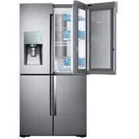 New in box Samsung 28 cu. ft. 4-Door Flex French Door Refrigerator in Stainless Steel Model: RF28K9380SR