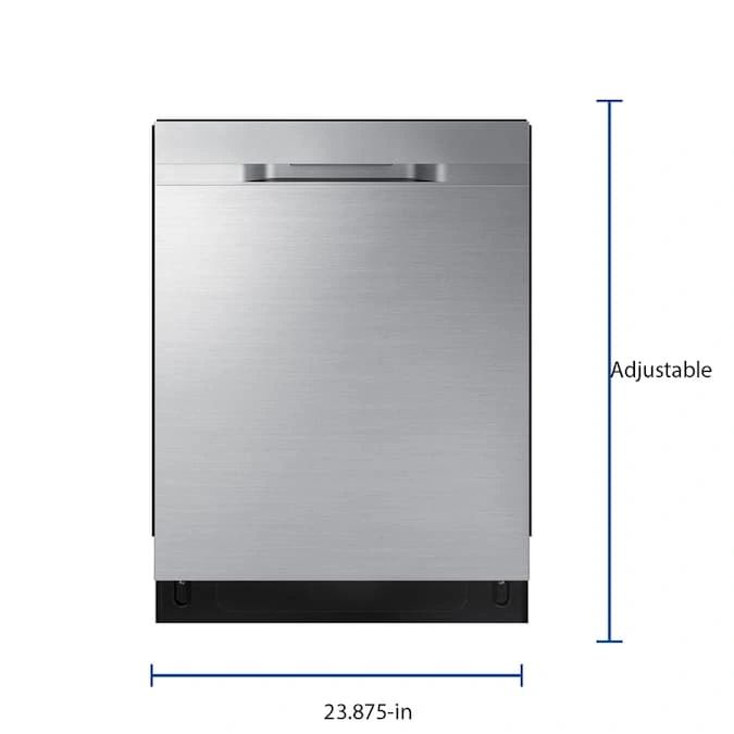 New in Box. Samsung 24 in. Fingerprint Resistant Stainless Steel Top Control Built-In Tall Tub Dishwasher with AutoRelease Dry and 48 dBA. Model: DW80R5060US