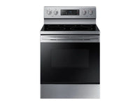 New in Box. Samsung 30 in. 5.9 cu. ft. Single Oven Electric Range with Self-Cleaning and Convection Oven in Stainless Steel. Model: NE59R4321SS