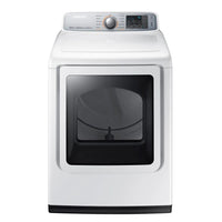 New in Box. Samsung 7.4 cu. ft. Electric Dryer with Steam in White. Model: DVE50M7450W