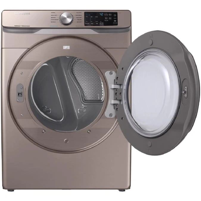 New in Box 7.5 cu. ft. Champagne Electric Dryer with Steam Samsung. Model: DVE45R6100C