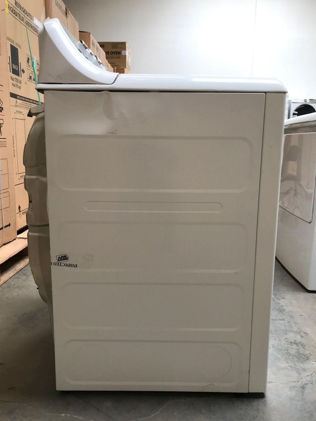 New Dent and Scratch. 7.2 cu. ft. 240 Volt White Electric Vented Dryer Model: GTD45EASJ2WS