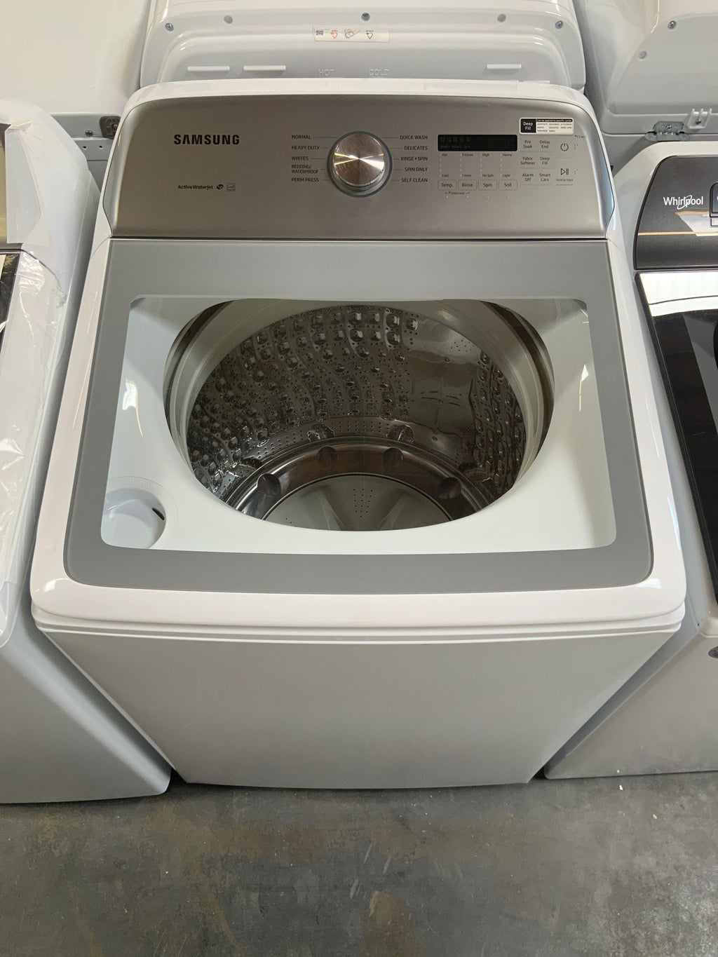 5.0 cu. ft. Top Load Washer with Active Water Jet in White Washer