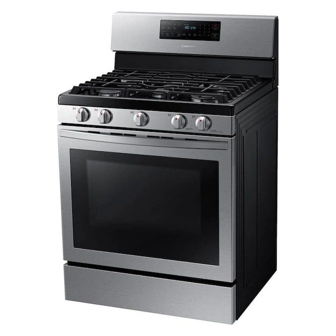 New in Box. 30-in 5 Burners 5.8-cu ft Self-Cleaning Air Fry Convection Oven Freestanding Gas Range (Stainless Steel) Model: NX58T7511SS