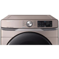 New in Box. Set of Samsung Champagne Washer + Electric Dryer with Steam. Models: DVE45R6100C, WF45R6100AC.