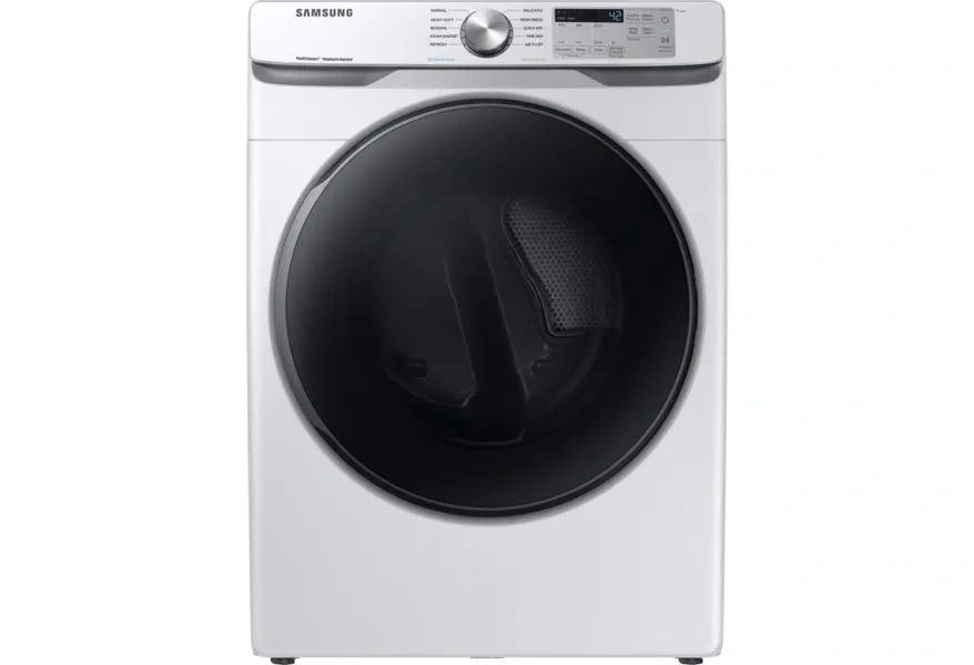 New Open Box. Samsung 7.5 cu. ft. White Gas Dryer with Steam. Model: DVG45R6100W