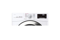 New Open Box. LG - 7.4 Cu. Ft. 12-Cycle Smart Wi-Fi Gas SteamDryer with Sensor Dry and TurboSteam - White. Model:DLGX3701W