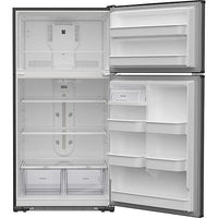 New Open Box. Kenmore 61205 21 cu. ft. Top-Freezer Refrigerator - Stainless Steel. Model: 61205