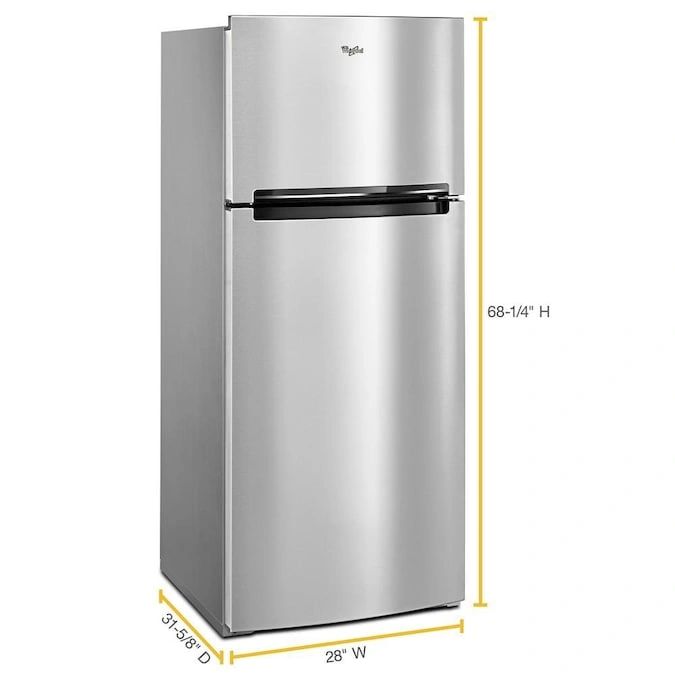 New Open Box. 18 cu. ft. Top Freezer Refrigerator in Stainless Steel. Model: WRT518SZFM