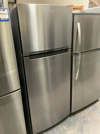 New Open Box. 18 cu. ft. Top Freezer Refrigerator in Stainless Steel. Model: WRT518SZFM