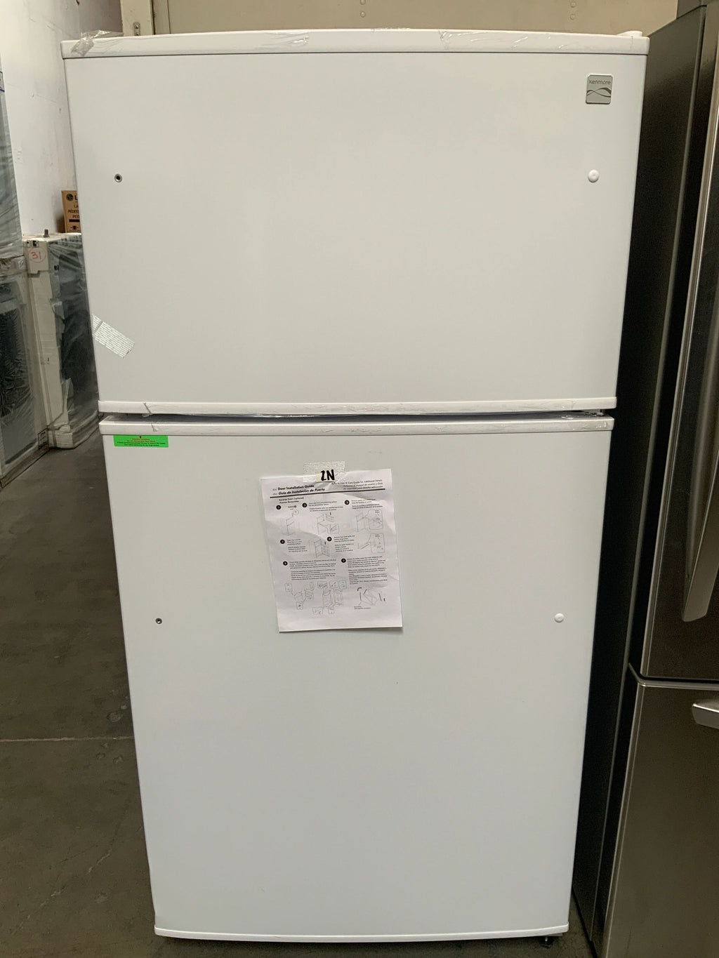 New Open Box. Kenmore 21 cu. ft. Top-Freezer Refrigerator - White. Model: 61202