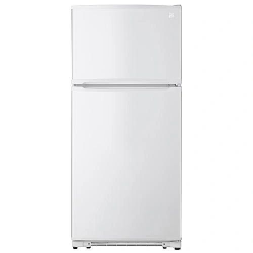 New Open Box. Kenmore 18 cu. ft. Top-Freezer Refrigerator with Glass Shelves – White. Model: 60512